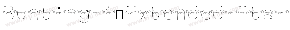 Bunting 1-Extended Italic字体转换